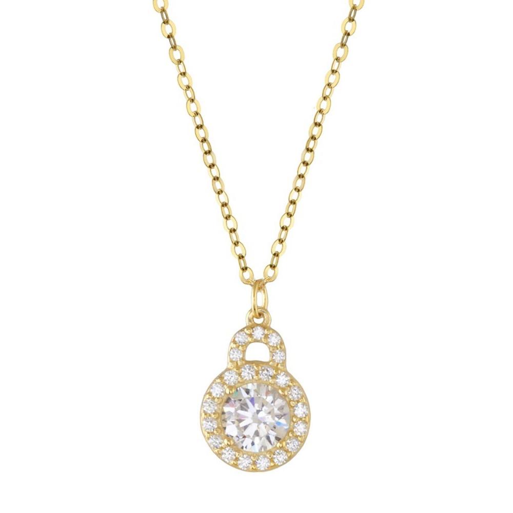 NECKLACE Rosette BabyJewels K9 Yellow Gold with Zircon Stones NE2066Y.K9