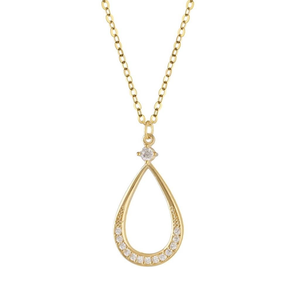 NECKLACE BabyJewels Yellow Gold K9 with Zircon Stones NE2111Y.K9