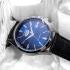 CITIZEN Crystal Seven Automatic Blue Dial 40.2mm Silver Stainless Steel Black Leather Strap NH8390-20L - 3