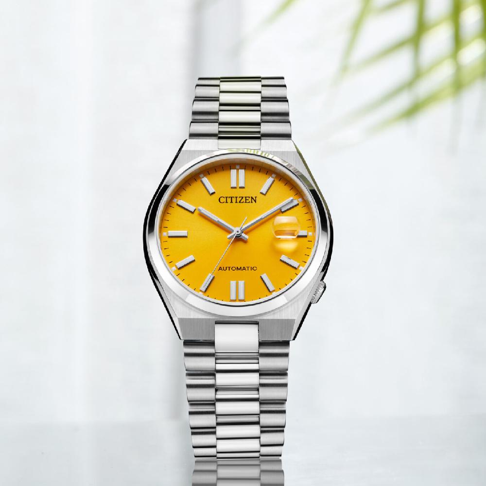 CITIZEN Tsuyosa Collection Automatic Yellow Dial 40mm Silver Stainless Steel Bracelet NJ0150-81Z - 6