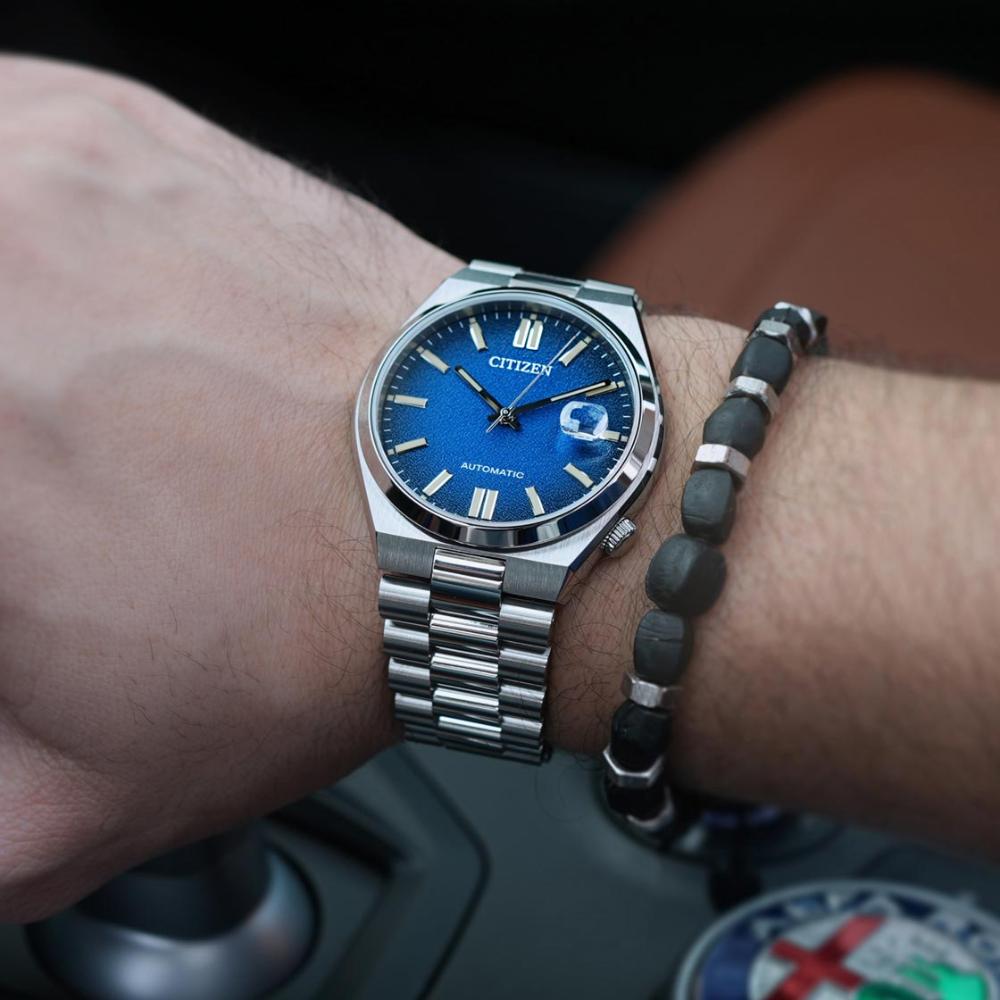 CITIZEN Tsuyosa Collection Automatic Blue Dial 40mm Silver Stainless Steel Bracelet NJ0151-88L