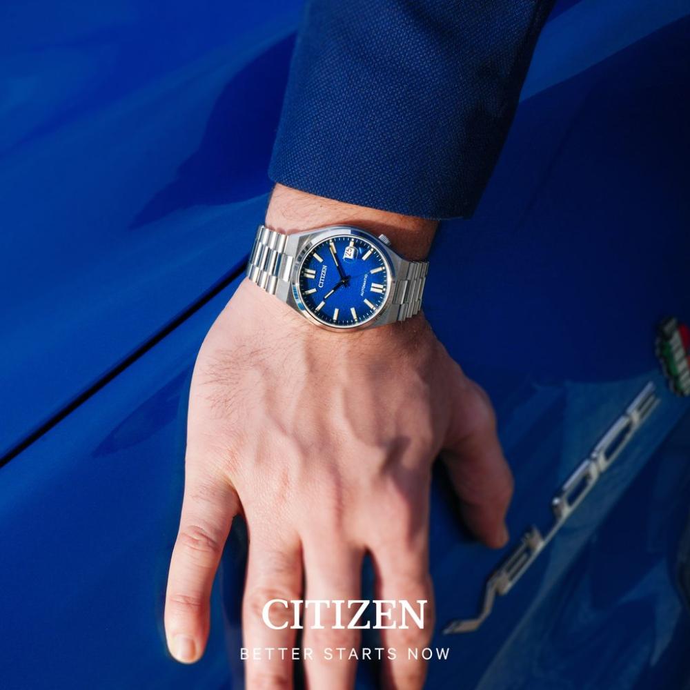 CITIZEN Tsuyosa Collection Automatic Blue Dial 40mm Silver Stainless Steel Bracelet NJ0151-88L - 7