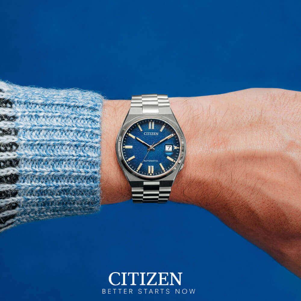 CITIZEN Tsuyosa Collection Automatic Blue Dial 40mm Silver Stainless Steel Bracelet NJ0151-88L - 6