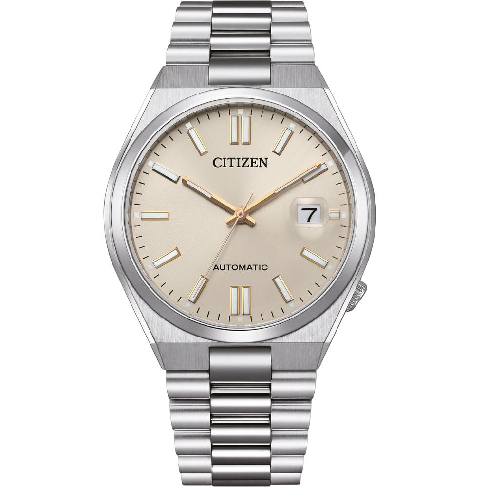 CITIZEN Tsuyosa Collection Automatic Beige Dial 40mm Silver Stainless Steel Bracelet NJ0151-88W