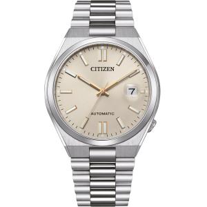 CITIZEN Tsuyosa Collection Automatic Beige Dial 40mm Silver Stainless Steel Bracelet NJ0151-88W - 49148