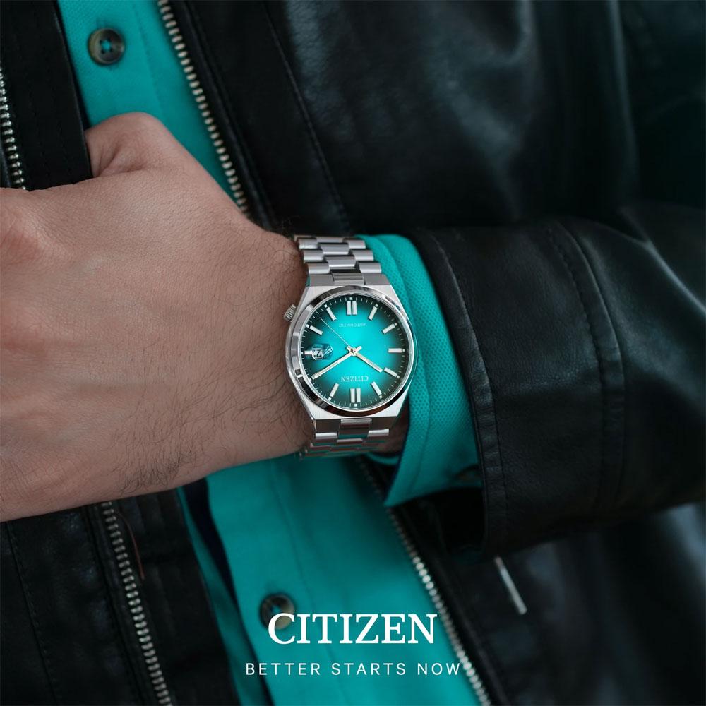 CITIZEN Tsuyosa Collection Automatic Green Dial 40mm Silver Stainless Steel Bracelet NJ0151-88X - 6