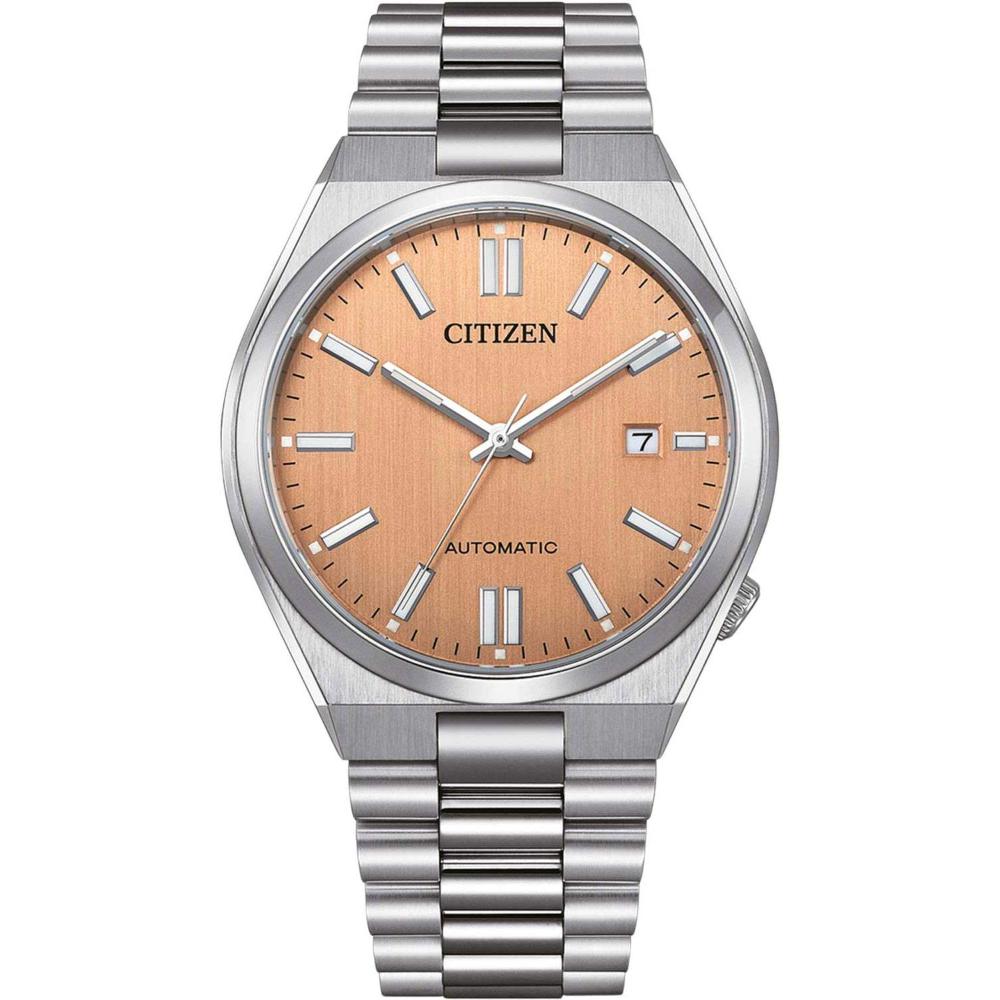 CITIZEN Tsuyosa Collection Automatic Rose Gold Dial 40mm Silver Stainless Steel Bracelet NJ0159-86Z