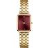 ROSEFIELD The Octagon XS Burgundy Sunray 19.5x24mm Gold Stainless Steel Bracelet OBGGSG-O83 - 0