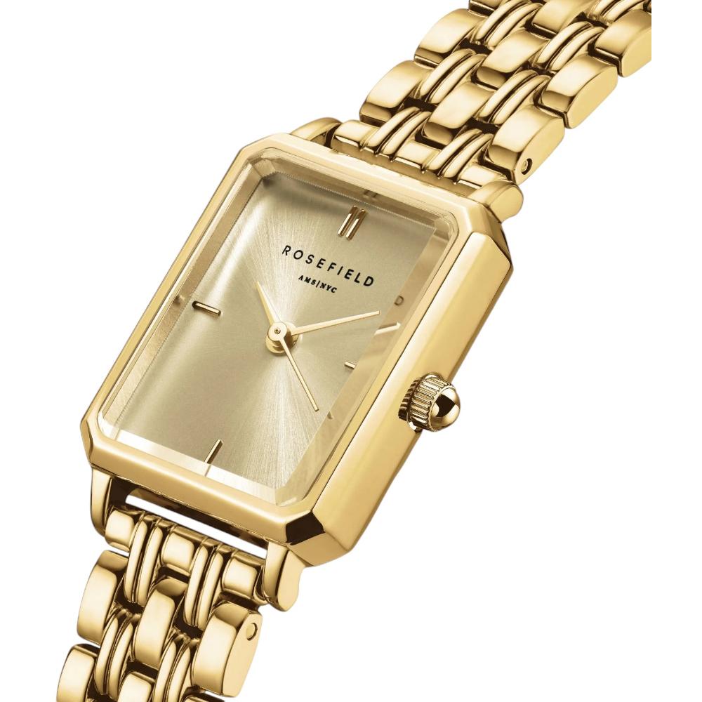 ROSEFIELD The Octagon XS Champagne Dial 19.5 x 24mm Gold Stainless Steel Bracelet OCGSG-O82