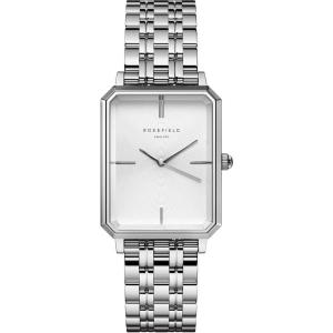 ROSEFIELD The Octagon White Sunray 23x29mm Silver Stainless Steel Bracelet OCWSS-O41 - 5911