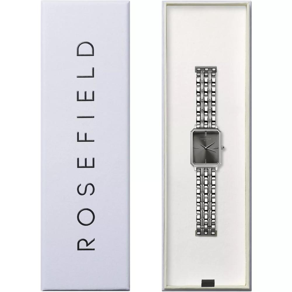 ROSEFIELD The Octagon Grey Sunray 23x29mm Silver Stainless Steel Bracelet OGSSS-O80
