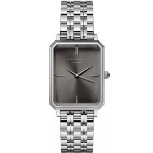 ROSEFIELD The Octagon Grey Sunray 23x29mm Silver Stainless Steel Bracelet OGSSS-O80 - 38602