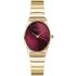 ROSEFIELD Oval Burgundy Dial 24 x 29mm Gold Stainless Steel Bracelet OVGSG-OV15 - 0