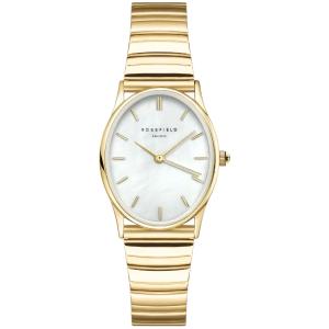 ROSEFIELD Oval Mother of Pearl Dial 24 x 29mm Gold Stainless Steel Bracelet OVWGSG-OV16 - 51249