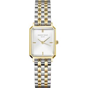 ROSEFIELD The Octagon XS White Sunray 19.5x24mm Two Tone Gold Stainless Steel Bracelet OWDSG-O62 - 26651