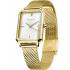 ROSEFIELD The Octagon XS White Dial 19.5x24mm Gold Stainless Steel Mesh Bracelet OWGMG-O73 - 1