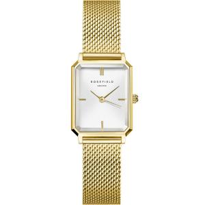 ROSEFIELD The Octagon XS White Dial 19.5x24mm Gold Stainless Steel Mesh Bracelet OWGMG-O73 - 39690