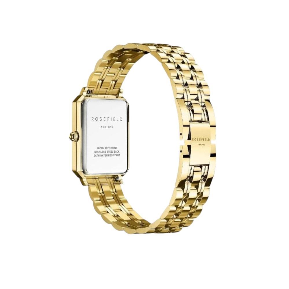 ROSEFIELD The Octagon XS White Sunray 19.5x24mm Gold Stainless Steel Bracelet OWGSG-O60
