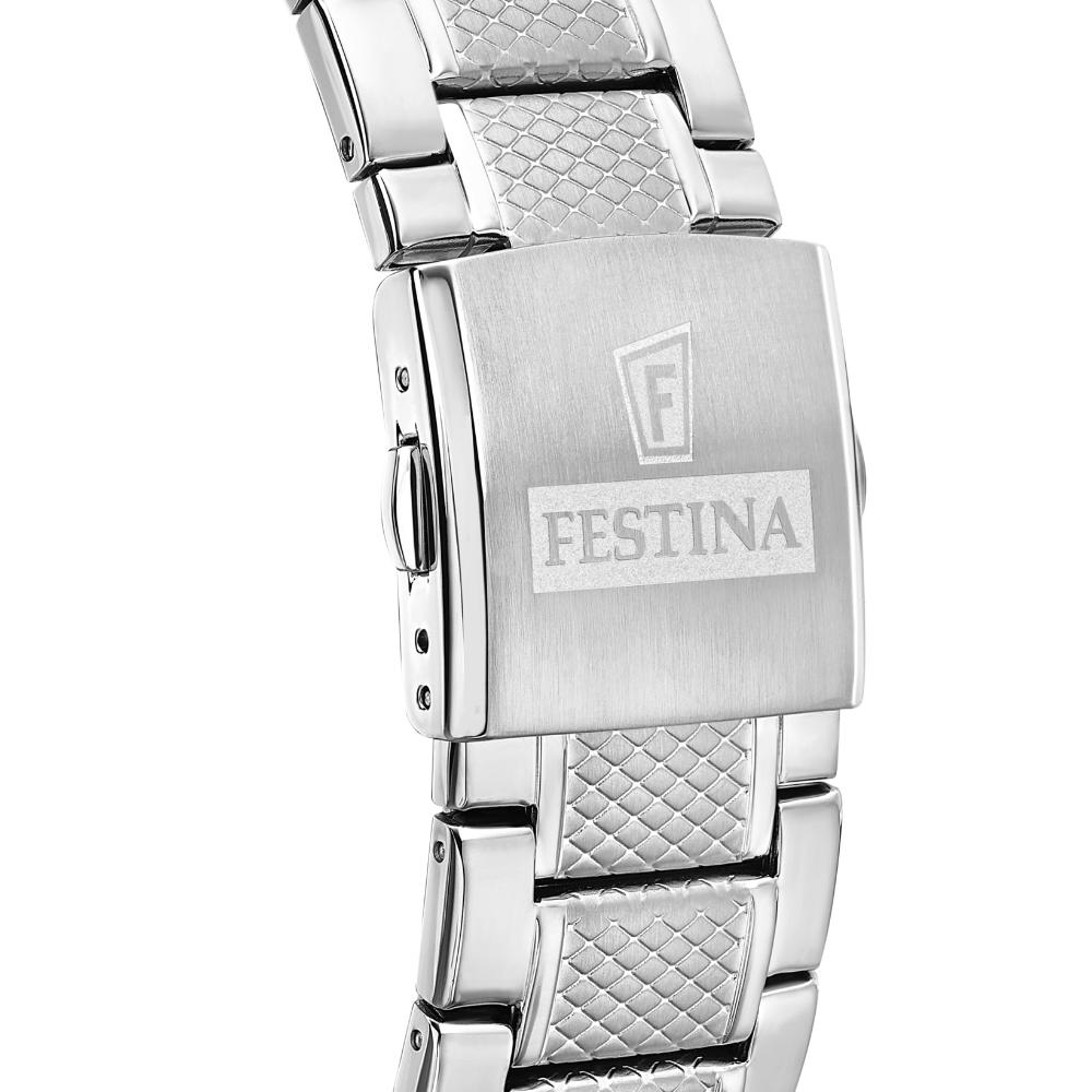 FESTINA Timeless Chronograph Green Dial 44.5mm Silver Stainless Steel Bracelet F20668/3 - 2