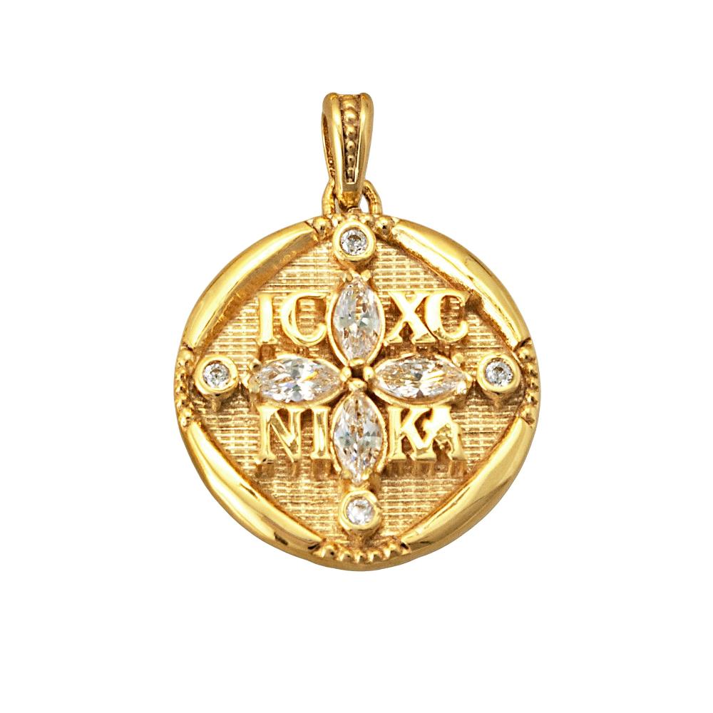 CHRISTIAN CHARMS SENZIO Collection K9 Yellow Gold with Zircon Stones PE453