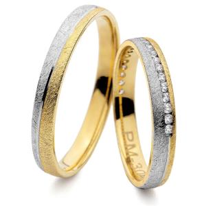 WEDDING RINGS Eros Line Al'Oro White and Yellow Gold PM-3044 - 56450