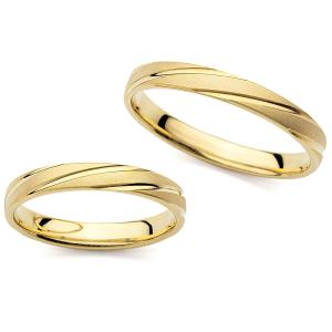 WEDDING RINGS Harmony Line Al'Oro Yellow Gold PM-3046 - 56443