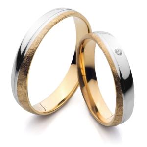 WEDDING RINGS Eros Line Al'Oro White and Yellow Gold PM-3055 - 56390