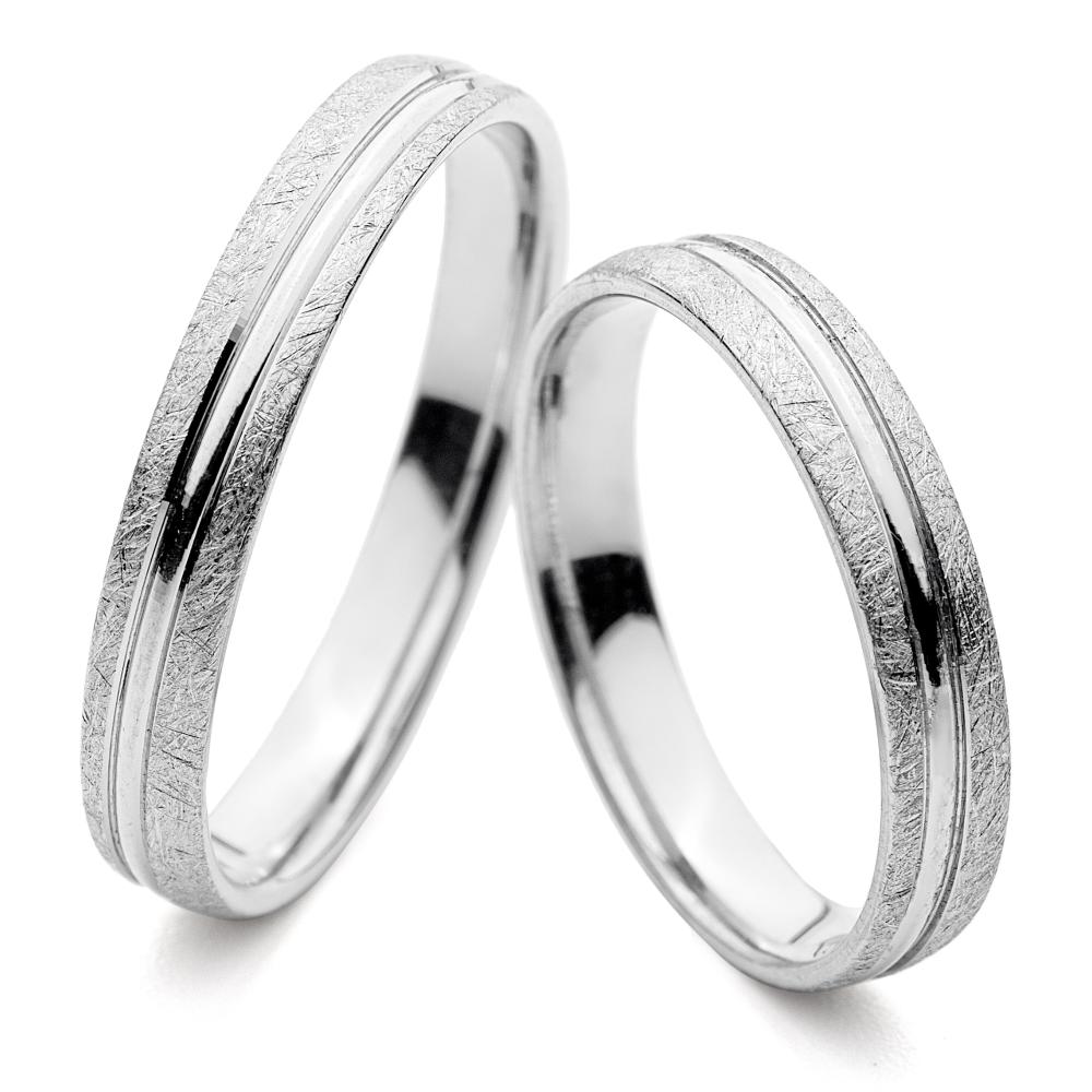 WEDDING RINGS Harmony Line Al'Oro White Gold PM-3060