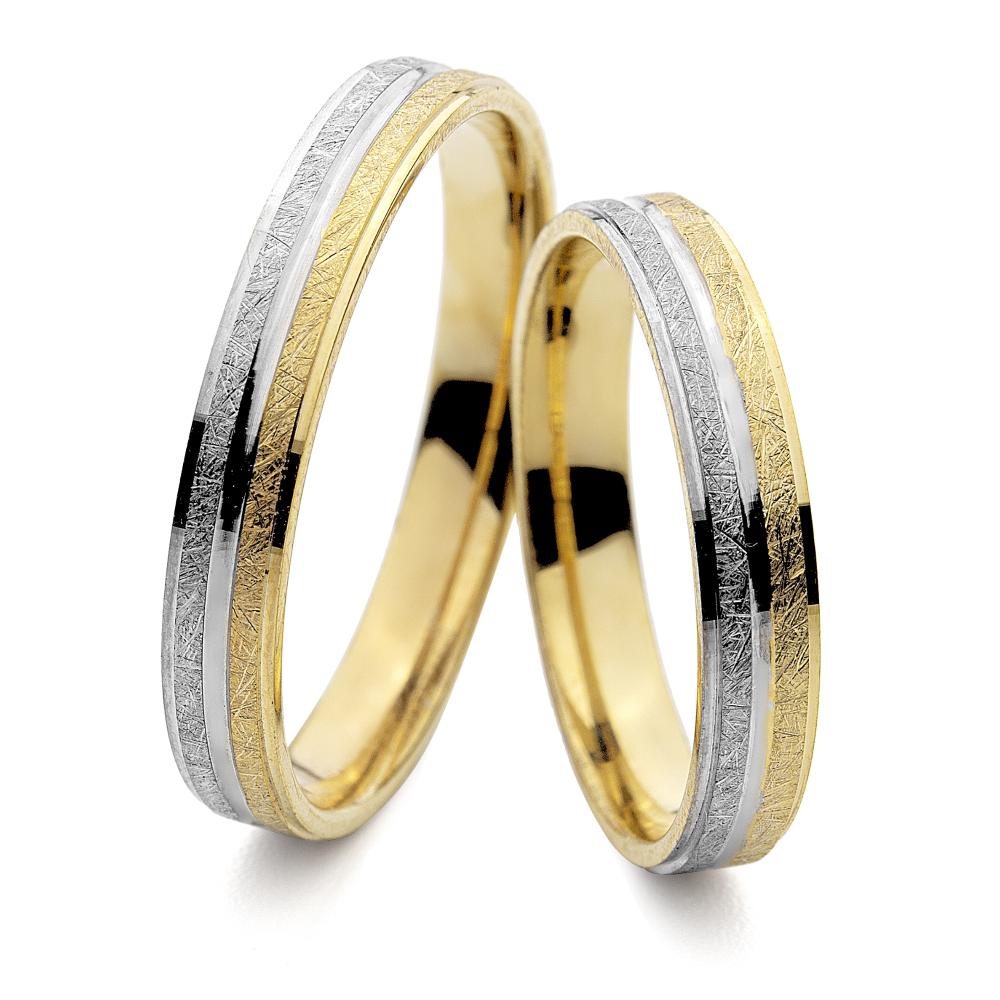 WEDDING RINGS Eros Line Al'Oro White and Yellow Gold PM-3066