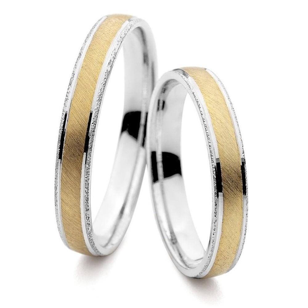 WEDDING RINGS Eros Line Al'Oro White and Yellow Gold PM-3068