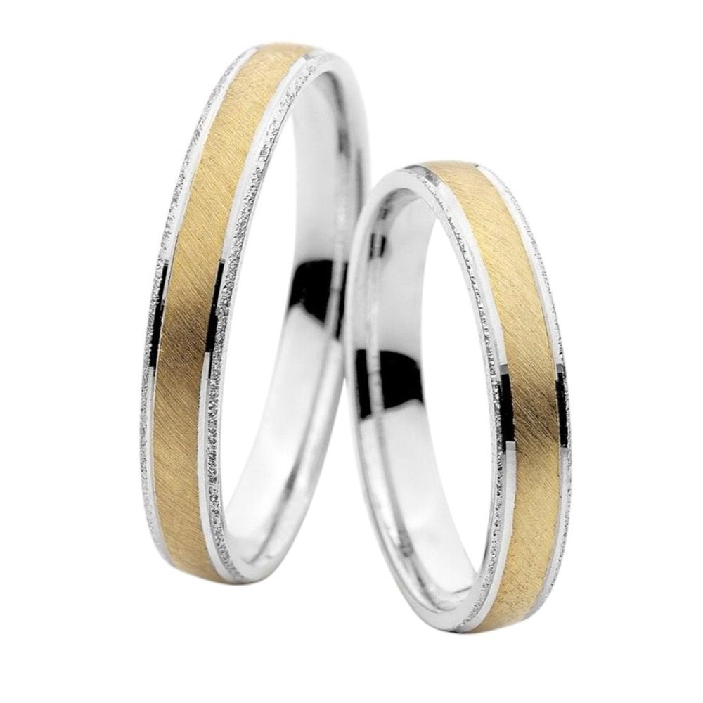 WEDDING RINGS Eros Line Al'Oro White and Yellow Gold PM-3084