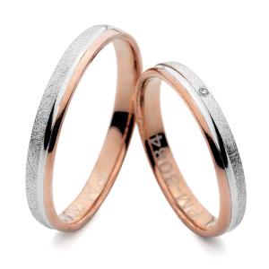 WEDDING RINGS Eros Line Al'Oro White and Rose Gold PM-3084 - 56422