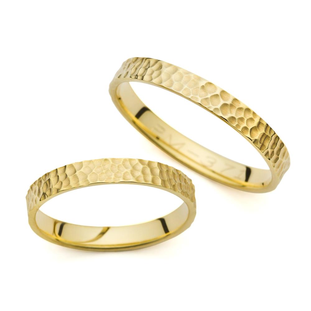 WEDDING RINGS Anaglyph Line Al'Oro Yellow Gold PM-371