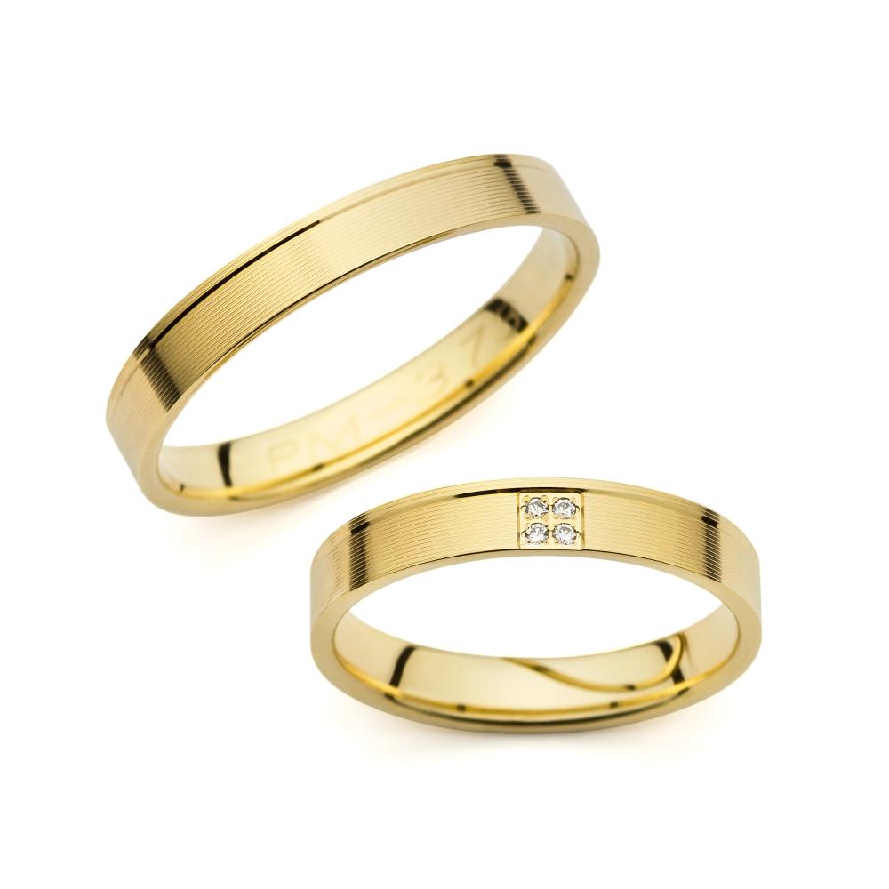 WEDDING RINGS Harmony Line Al'Oro Yellow Gold PM-373