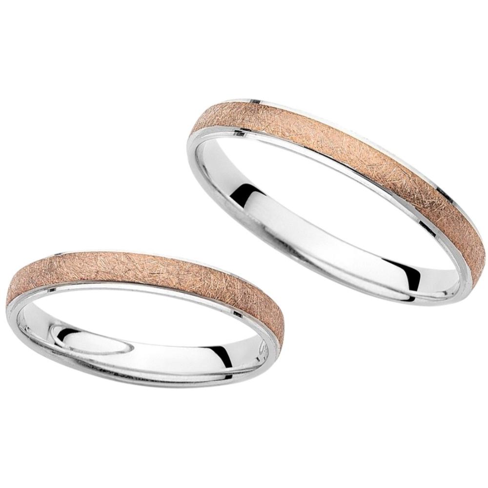 WEDDING RINGS Eros Line Al'Oro White and Rose Gold PM-3052