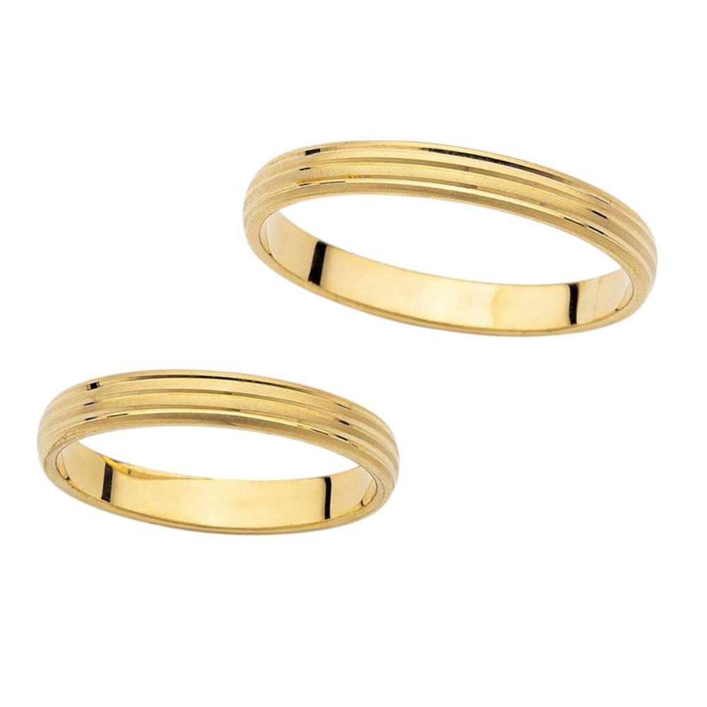 WEDDING RINGS Harmony Line Al'Oro Yellow Gold PM-3053