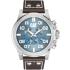 CATERPILLAR Chicago Multifunction 48mm Silver Stainless Steel Brown Leather Strap PS14335338 - 0