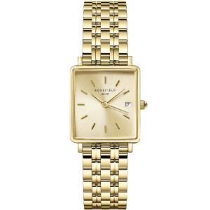 ROSEFIELD The Boxy XS Gold Dial 22mm Gold Stainless Steel Bracelet QCGSG-Q048 - 31346