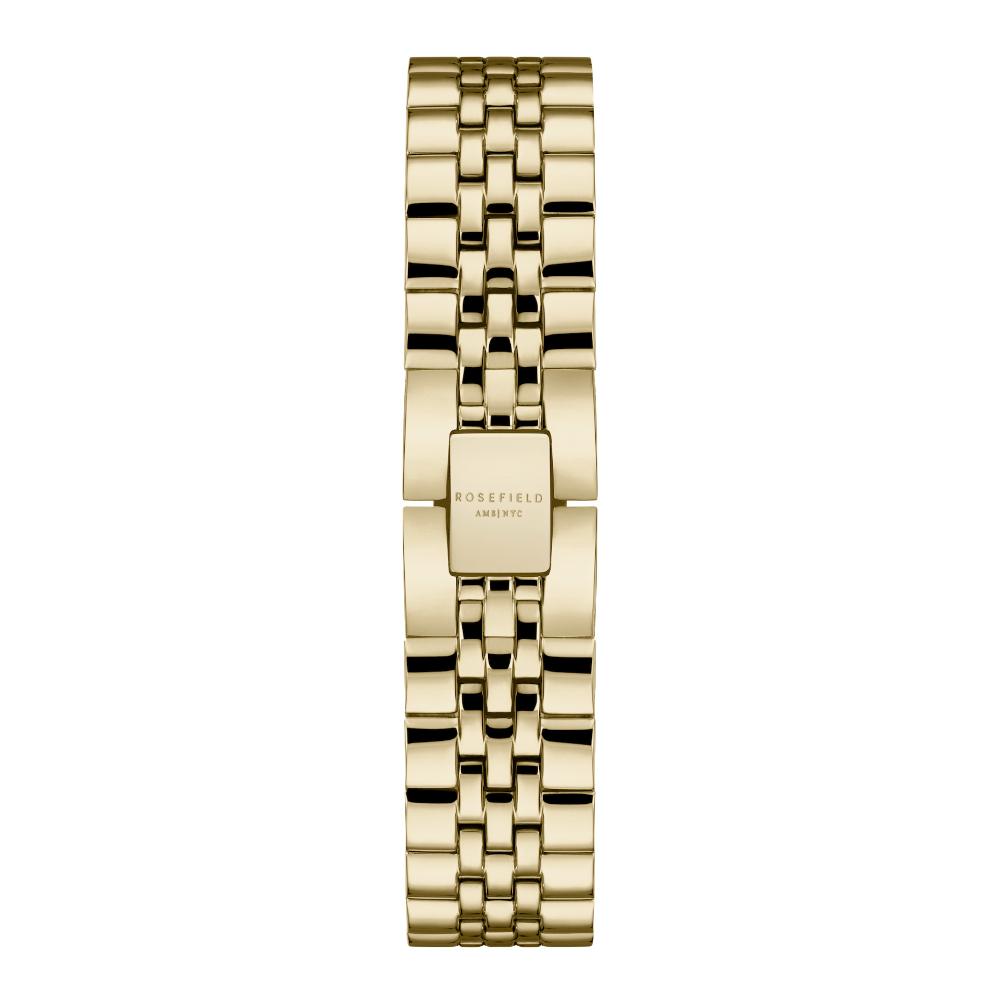 ROSEFIELD The Boxy XS White Dial 22mm Gold Stainless Steel Bracelet QMWSG-Q021