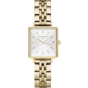 ROSEFIELD The Boxy XS White Dial 22mm Gold Stainless Steel Bracelet QMWSG-Q021 - 21847