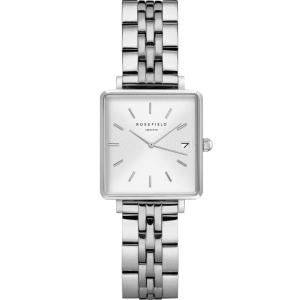 ROSEFIELD The Boxy XS White Dial 22mm Silver Stainless Steel Bracelet QMWSS-Q020 - 30572