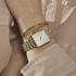 ROSEFIELD The Boxy White Dial 26mm Two Tone Gold Stainless Steel Bracelet QVSGD-Q013 - 2