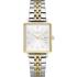 ROSEFIELD The Boxy White Dial 26mm Two Tone Gold Stainless Steel Bracelet QVSGD-Q013 - 0