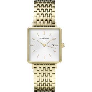 ROSEFIELD The Boxy White Dial 26mm Gold Stainless Steel Bracelet QWSG-Q09 - 6129