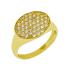 RING Chevalier SENZIO Collection K14 Yellow Gold with Zircon Stones R0054 - 0