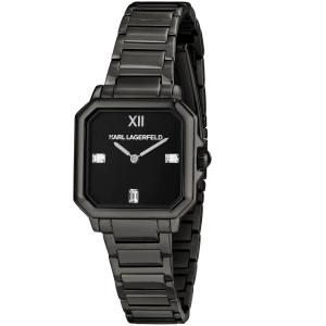 KARL LAGERFELD Square Classics Crystals Black Dial 33 x 27.8 mm Black Stainless Steel R0553102504 - 57991