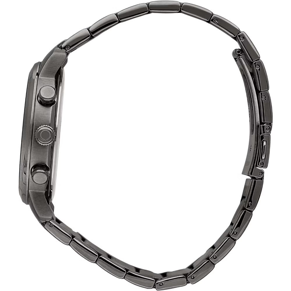 TRUSSARDI T-Couple Dual Time 43mm Black Stainless Steel Bracelet R2453147012