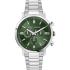 TRUSSARDI T-Couple Dual Time Green Dial 43mm Silver Stainless Steel Bracelet R2453147016 - 0