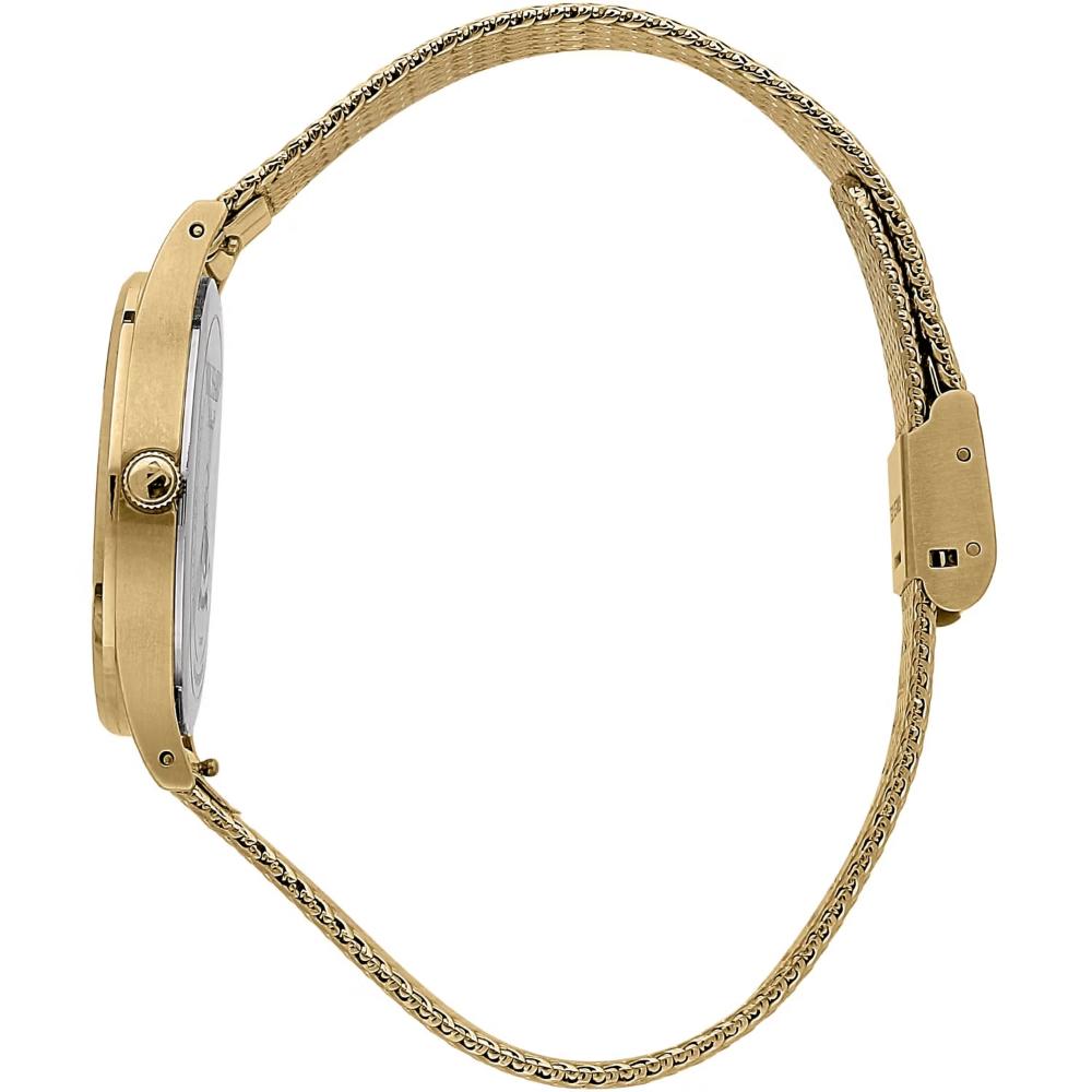 TRUSSARDI T-Star White Dial 34mm Gold Stainless Steel Mesh Bracelet R2453152502