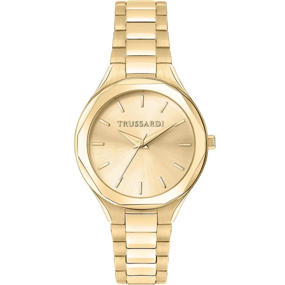 TRUSSARDI T-Small Gold Dial 32mm Gold Stainless Steel Bracelet R2453157505